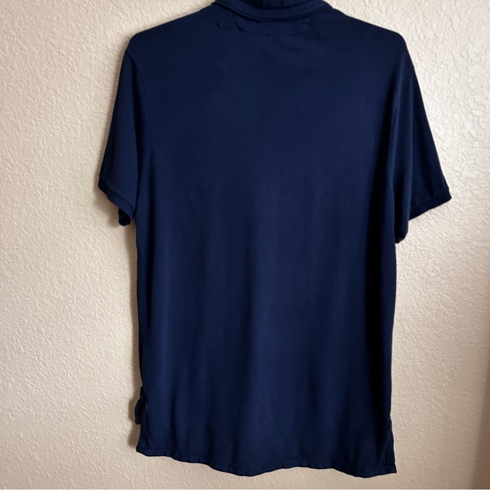 Polo Ralph Lauren Custom Fit Navy Polo Shirt - Picture 2 of 8